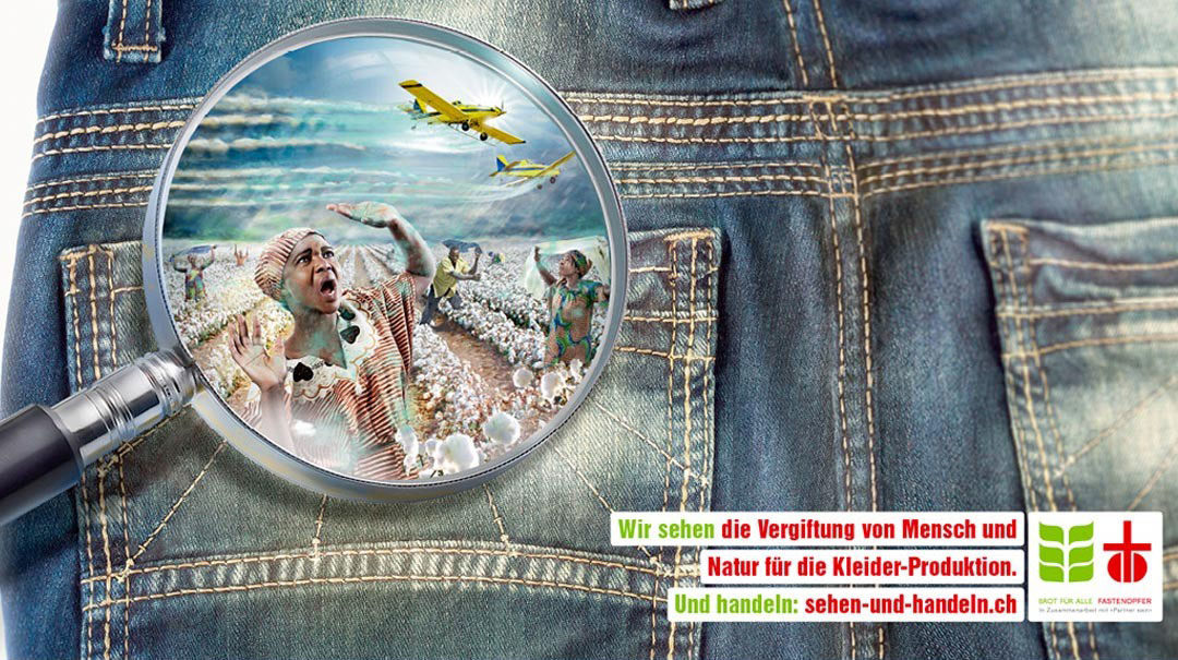 Auf den Jeans-Po geschaut.