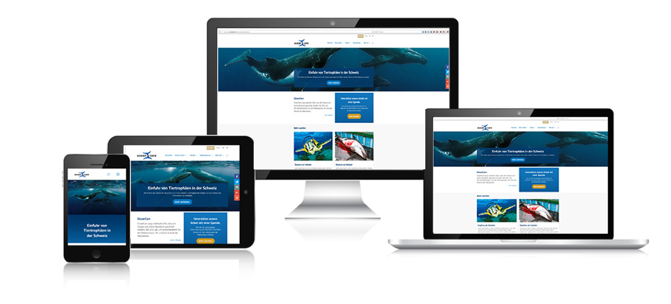 Oceancare.org responsive Webseite Oceancare.org responsive Webseite